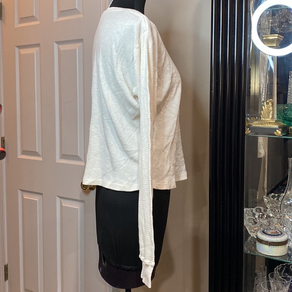 Re/Done Originals LS Thermal Tee Shirt in Vintage White Round neck NWOT Small - Picture 9 of 11